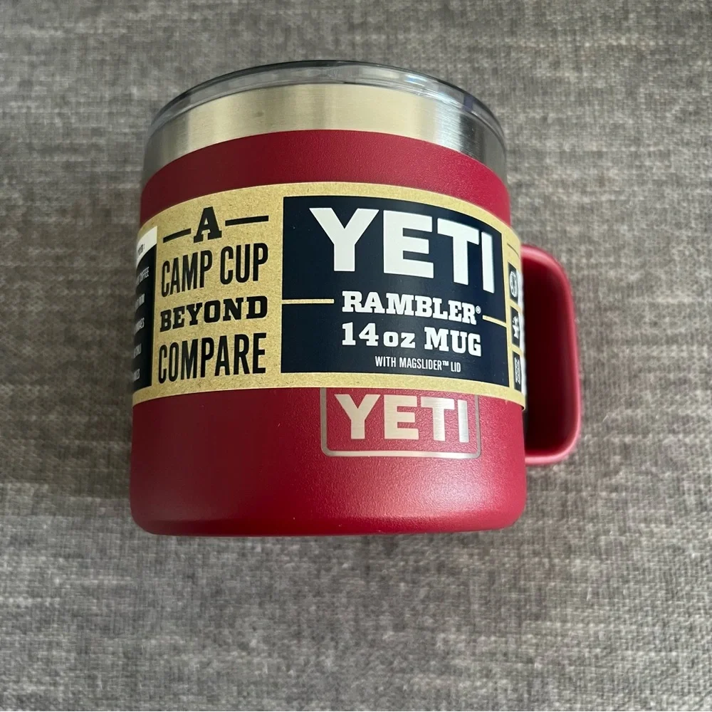 NWT YETI Rambler 14oz Mug in Harvest Red - Picture 2 of 5